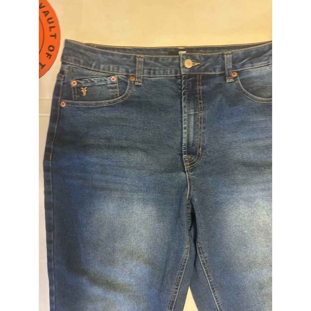 Frye Women's High-Rise Amari Wash Jeans, Blue, Size 10/30. Cuffed Jeans Stretch - Picture 10 of 10